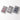 The set of 3 Alfa Mirage Sabito-ru Sanding Rubbers: Fine (red), Medium (white), and Coarse (blue).