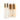 Two narrow straight-handle brass brushes alongside two wide, curved wooden handle brass scratch brushes.