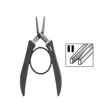Anex 258 stainless steel pliers with flat and round jaws for jewelry bending.