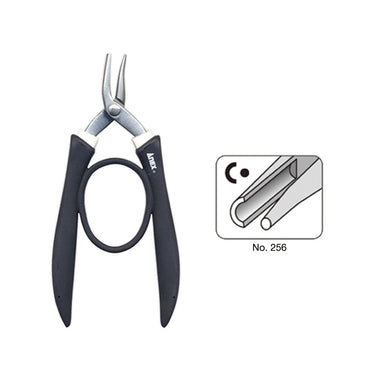 ANEX No.256 stainless steel looping pliers with black rubber grip for jewelry.