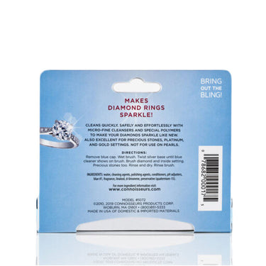 Back of Diamond Dazzle Stik packaging with step-by-step instructions for a professional shine.