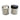 Two glass diamond washing cups with inner stainless steel mesh baskets, featuring silver and black lids.
