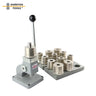 Durston bangle stretcher machine with complete die set on storage base for jewelry sizing.