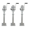 Three Durston micro pedestal stands shown fitted with different manual rolling mills.