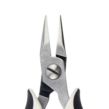 Close-up of Durston professional chain nose plier jaws showing the tapered smooth tips.