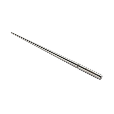 Diagonal view of Durston 4mm-12.5mm round ring mandrel with straight handle pointing right.