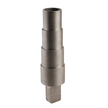 Durston round stepped mandrel with square tang shown vertically.