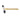 Horizontal view of Durston rubber hammer with stainless steel head assembly and wooden handle.