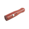 Side view of Durston wooden ring clamp with leather-lined jaws and side tightening screw.