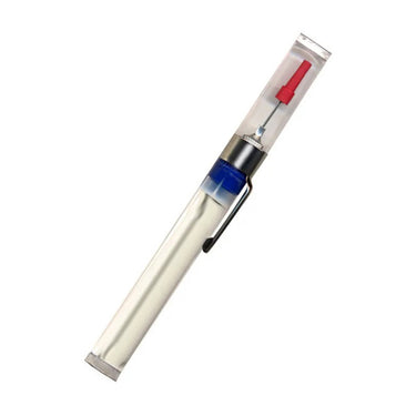 Foredom pocket oiler precision handpiece lubricant pen with pocket clip and red protective cap.