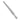 Full view of the silver metal ring sizer stick with its smooth ergonomic tapered handle.