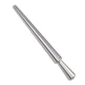 Silver aluminum four-scale ring stick mandrel with international size conversion markers on a white background.
