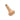 Angled studio view of French beech wood long mushroom graver handle on white background.