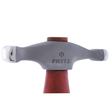 Close-up view of Fretz HMR-2 wide raising hammer cast steel head showing rectangular polished faces.