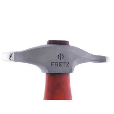 Close-up view of Fretz HMR-3 narrow raising hammer head showing polished narrow rectangular faces.
