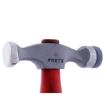 Fretz HMR-6 planishing hammer head showing polished steel face and single plastic insert end