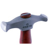 Close-up of Fretz HMR-9 rounded wide raising hammer head showing polished elliptical faces and logo.