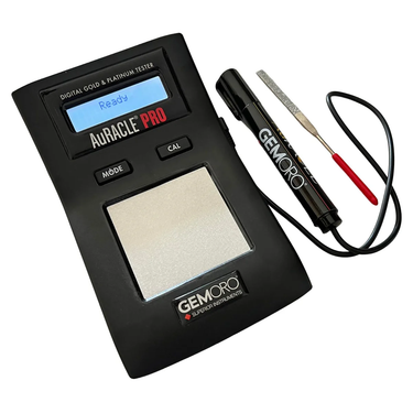 GemOro AuRACLE PRO in "Ready" status with connected GemOro pen probe.