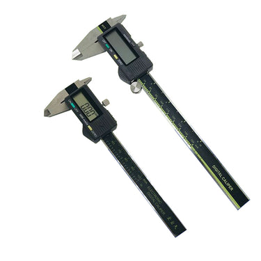 Two different sizes of HYT electronic digital calipers shown together on a clean white background.