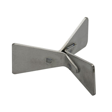 Isometric view of a Knew Concepts three-legged titanium soldering trivet stand on a white background