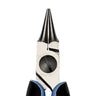Close-up of Lindstrom RX7590 round nose plier head showing the tapered precision tips.