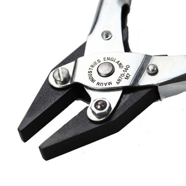 Close-up of Maun 140mm parallel action plier with smooth jaws for non-marring grip.