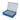 Right-angled view of the open blue presentation box containing a full set of Mohs gemological hardness pencils.
