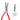 NIQUA Antilope 145mm serrated flat nose pliers 04-023-145 showing cross-cut teeth and red handles.