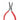 NIQUA Antilope 130mm half-round and concave nose pliers without spring showing German hallmark and red handles.