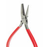 NIQUA Antilope 130mm round and concave nose pliers without spring showing German hallmark and red handles.