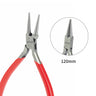 NIQUA Antilope 120mm round nose pliers showing smooth tapered jaws and German hallmark engraving.