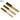 Three different sizes of ORO brass wire scratch brushes with wooden handles arranged diagonally on white background.