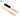 One white goat hair brush and one black bristle brush with branded wooden handles laid diagonally.
