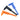 Blue black and orange 0-80mm mini plastic vernier calipers arranged diagonally.