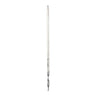Vertical view of a Stuccler Ergo titanium soldering pick with a pointed tip and twisted handle grip.