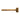 Horizontal flat lay of a Stuccler natural rawhide hammer with its wood handle stretching to the left.