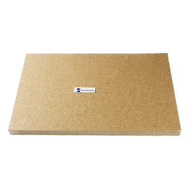 Flat top view of a large rectangular Stuccler Skamolex heat reflective soldering board for jewelry welding