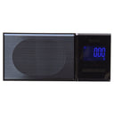 Overhead view of the Tanita 1479J2 professional scale with the blue backlit display powered on.