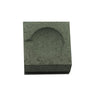 Technique Asic square charcoal melting crucible block with the pouring spout notch positioned on the left.