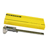 UPM 0 to 150 mm stainless hardened digital caliper measuring tool displayed next to its yellow retail product box.