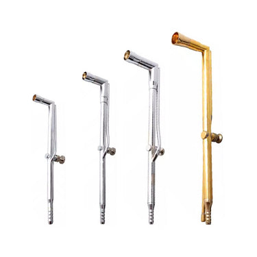 Lineup of four jewelry welding torch models in different lengths with single and double orifice designs.
