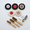 Assorted polishing tools including bristle wheels, wire end brushes, and wooden handle brass brushes.