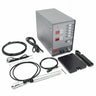 Complete 100A pulse argon spot welder kit with welding pen, ground clamp, argon hose, and stand.
