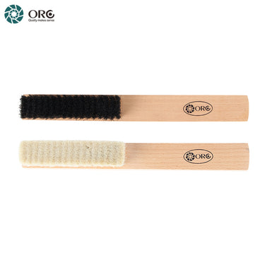 ORO® Wooden Handle Brush - Black Bristle / White Goat Hair