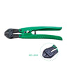Overview of 3.Peaks GC-200 green cutter with a circular inset showing a close-up of the reinforced cutting edge.