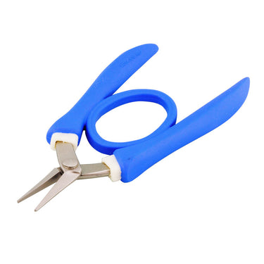 Alfa Mirage edge bender pliers with short, tapered jaws and blue comfort loop grips.