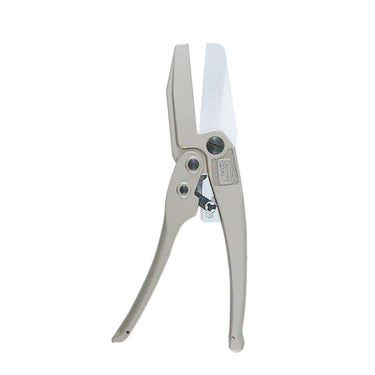 Vertical view of SX7 soft material cutter highlighting the blade and anvil alignment.