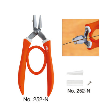ANEX 252-N orange half-round nylon jaw pliers for delicate metal shaping.