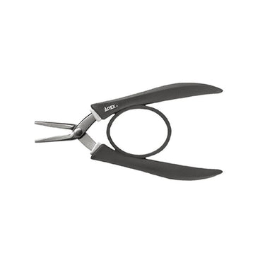 Horizontal view of Anex 258 stainless steel precision pliers for craft and hobby.