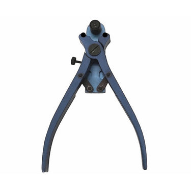 Top down view of the ASIC ring bending plier showing the symmetrical handle design.